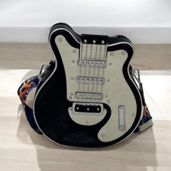 Tami Too Other - Tami Too Novelty Black & White Electric Guitar Crossbody Bag